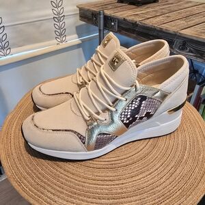 Michael Kors Cream and Gold Women's Sneakers